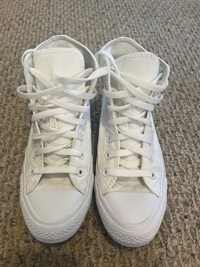 Converse White High-Top Canvas Sneakers